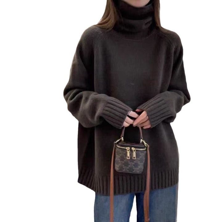 Pull à col roulé oversize pour femmes en tricot de haute qualité Chic & Stil