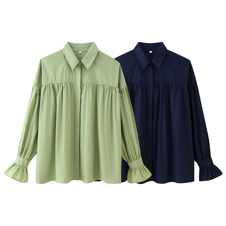 Women elegant blouse with ruffle details Lune London