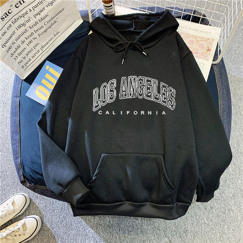 Women's hoodie with large Los Angeles lettering Chic & Stil
