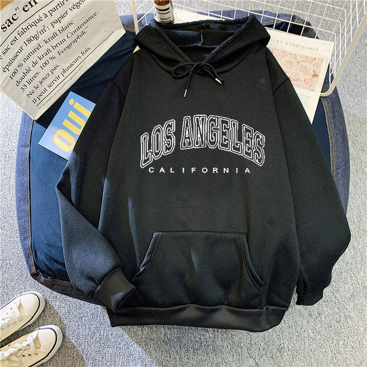 Women's hoodie with large Los Angeles lettering Chic & Stil