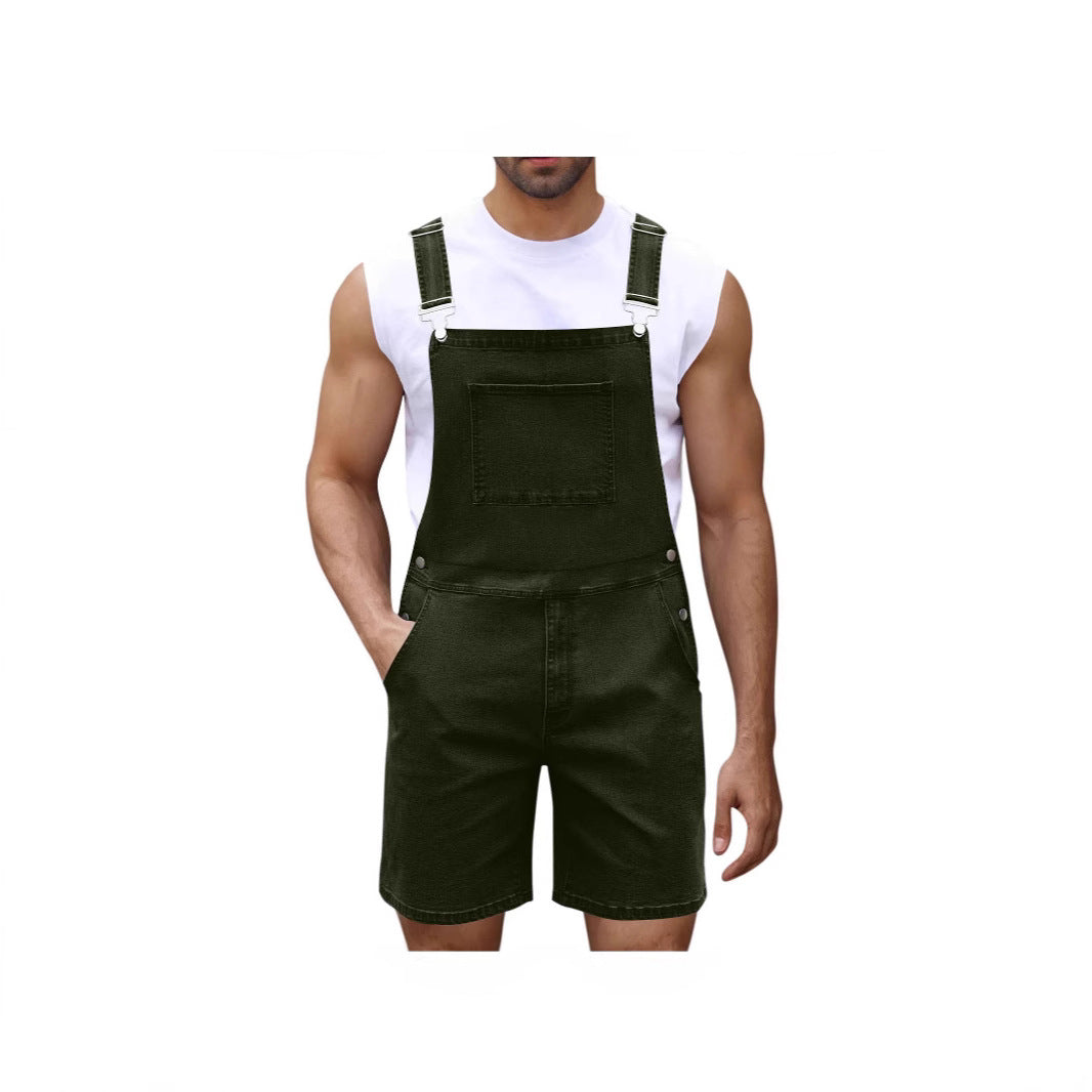 Men's denim overalls with modern pockets and adjustable straps Lune London