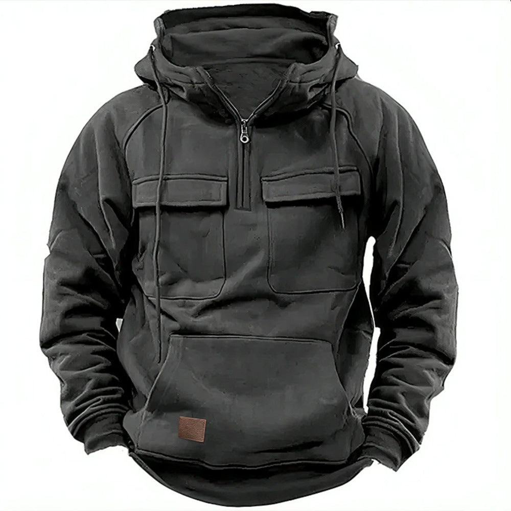 Men's fleece hoodie with convenient zipper and large pockets Lune London