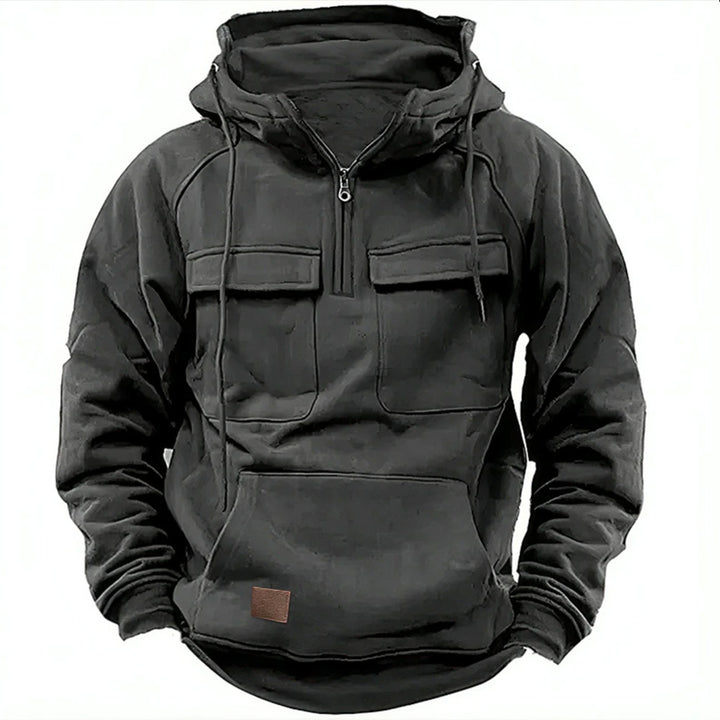 Men's fleece hoodie with convenient zipper and large pockets Lune London