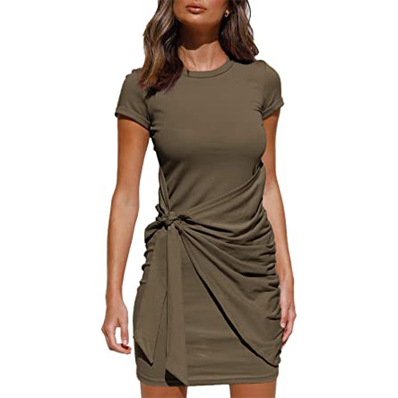 Lune London Women's Mini Ruffle Dress with Side Tie