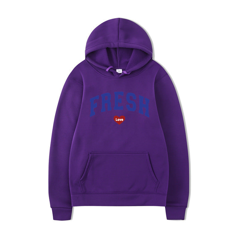 Women's hoodie with playful lettering and soft inner fleece Lune London