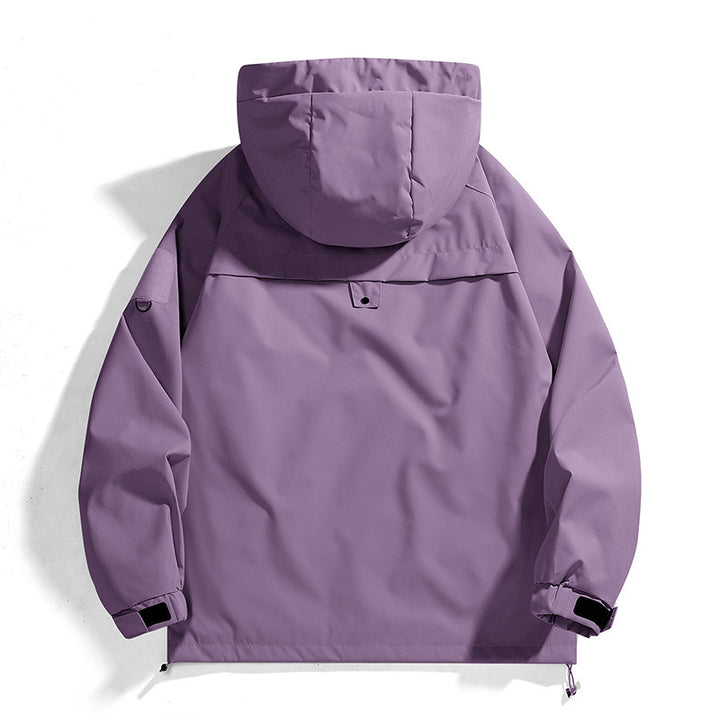 Women's waterproof outdoor jacket with adjustable hood and breathable inserts Lune London