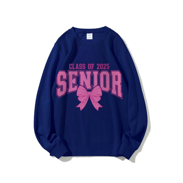 Sweatshirt pour femmes avec l'année de graduation et design de nœud décoratif Chic & Stil