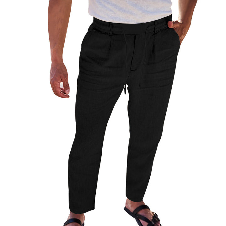 Casual linen pants for men with elastic waist Lune London