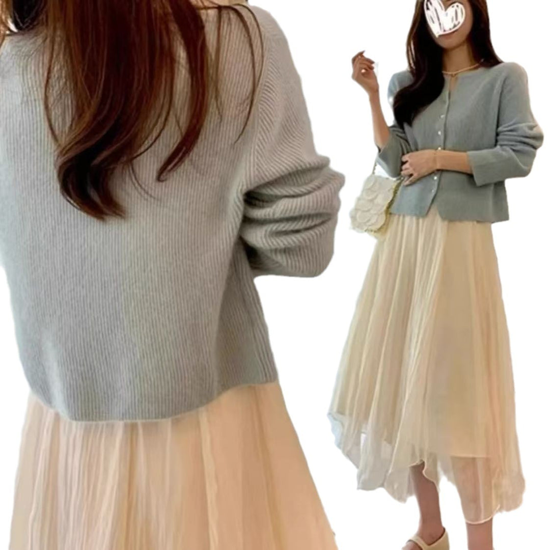 Femmes cardigan doux et confortable avec détails de boutons Chic & Stil