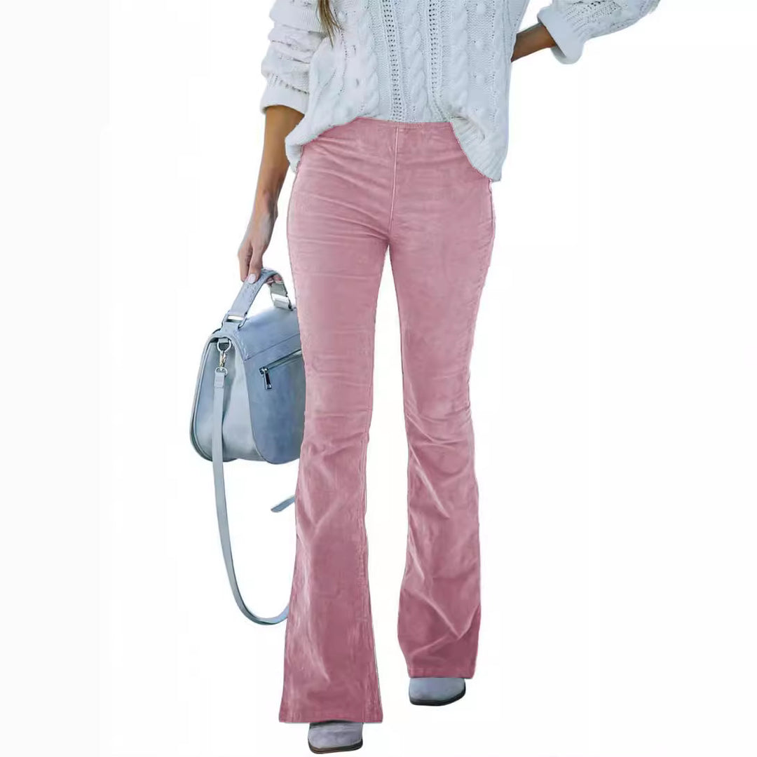 Wide women's corduroy pants in soft fabric and high waist Lune London