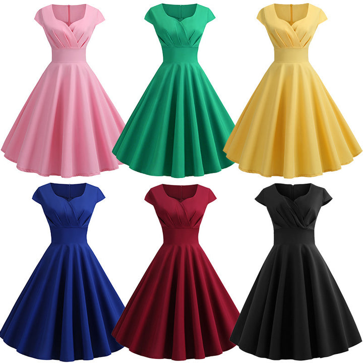 Flared dress for women with elegant waist and floating hem Lune London