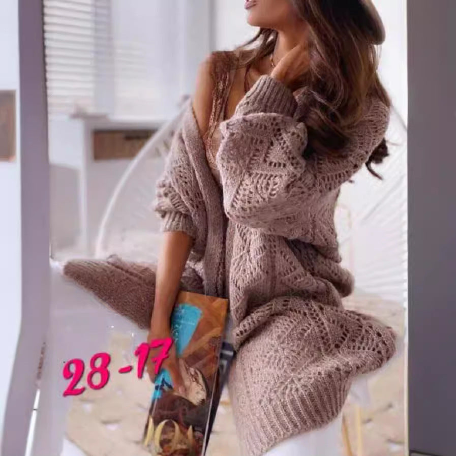 Women's knitted jacket with decorative pattern and relaxed fit Lune London