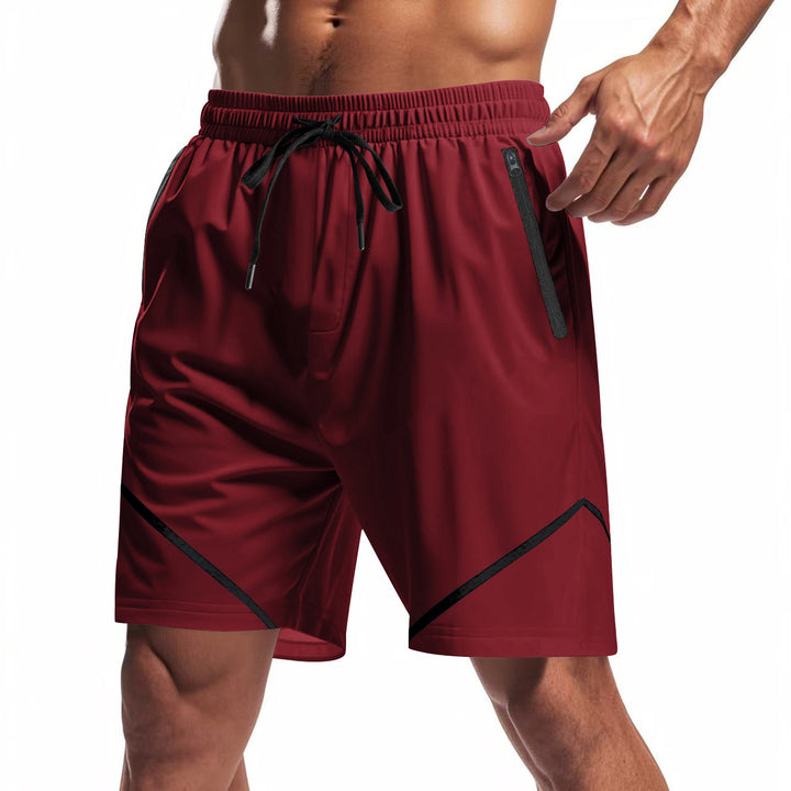 Shorts d'entraînement sportifs pour hommes avec des poches zippées pratiques et un matériau respirant Lune London