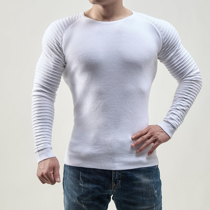Fashionable knitted sweater for men with an innovative rib structure Lune London