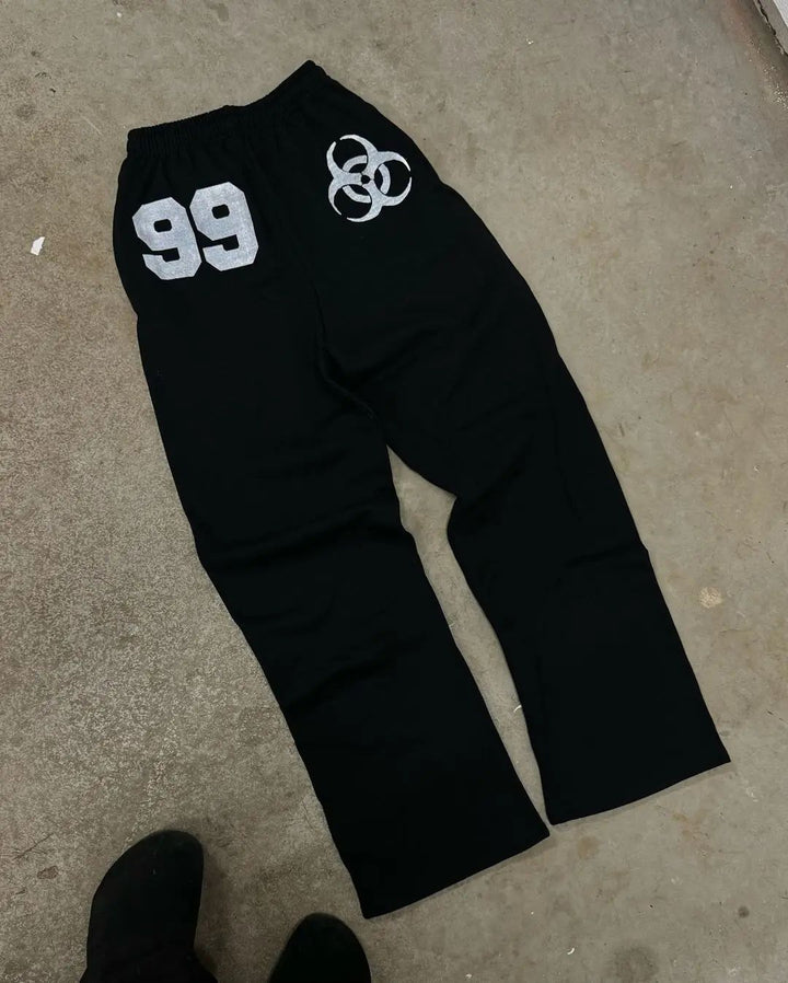 Women's sweatpants with urban biohazard design and comfortable fit Chic & Stil