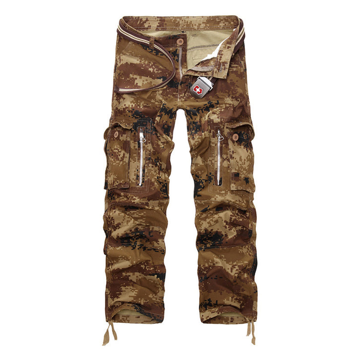 Men's cargo pants with practical zip pockets and elastic waist Lune London