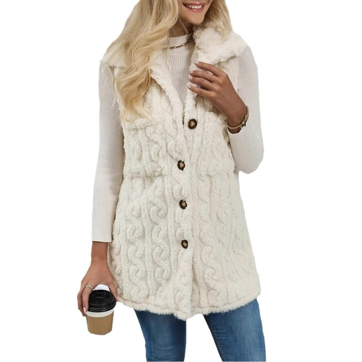 Cozy cardigan for women in soft teddy fleece Lune London