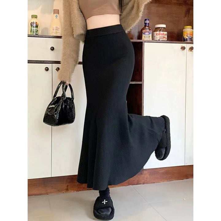 Jupe midi élégante pour femme avec ourlet flottant et taille haute Chic & Stil