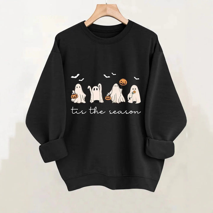 Sweatshirt pour femme avec motif d'Halloween joyeux et coupe décontractée Chic & Stil