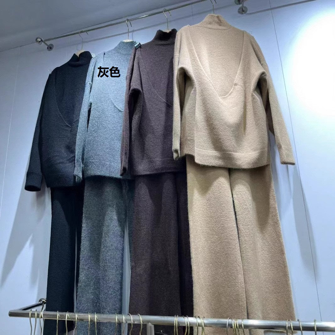 Pull en tricot taille haute pour femmes avec col montant à la mode et matériau doux Chic & Stil