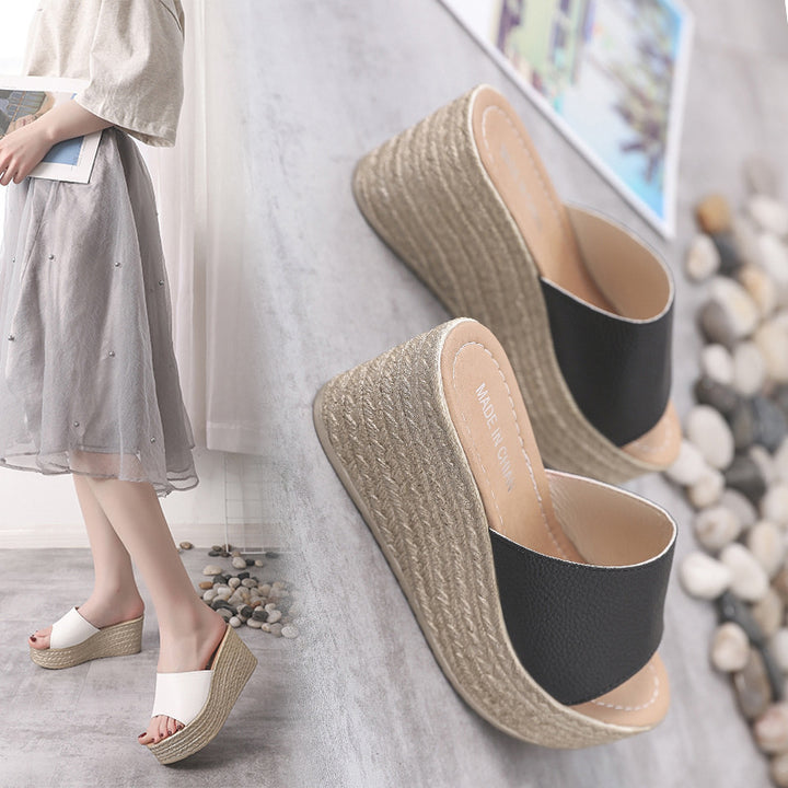 Comfortable platform sandals for women with an elegant strappy design and a cushioned insole Lune London