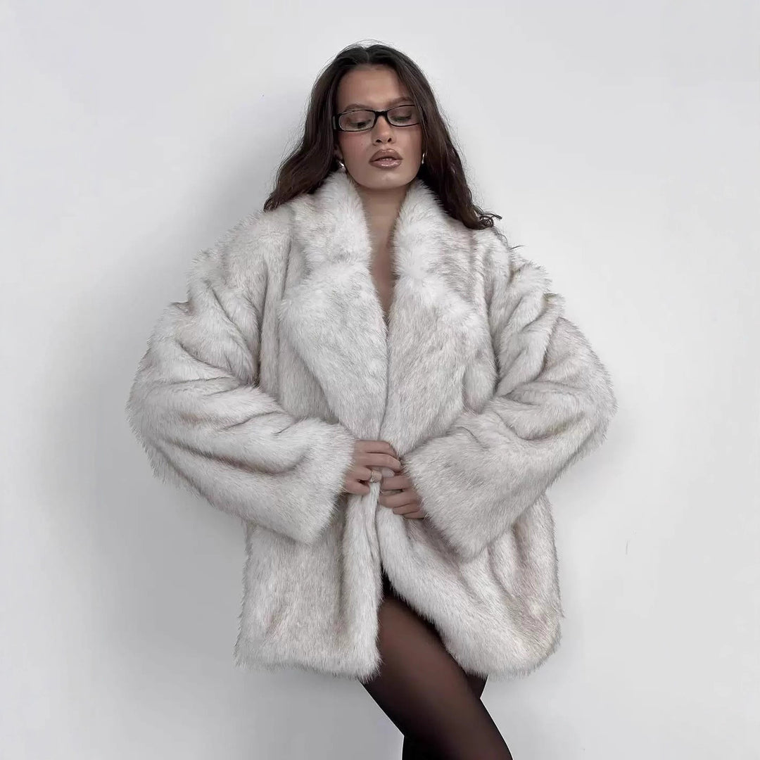 Oversized fur coat for women Lune London