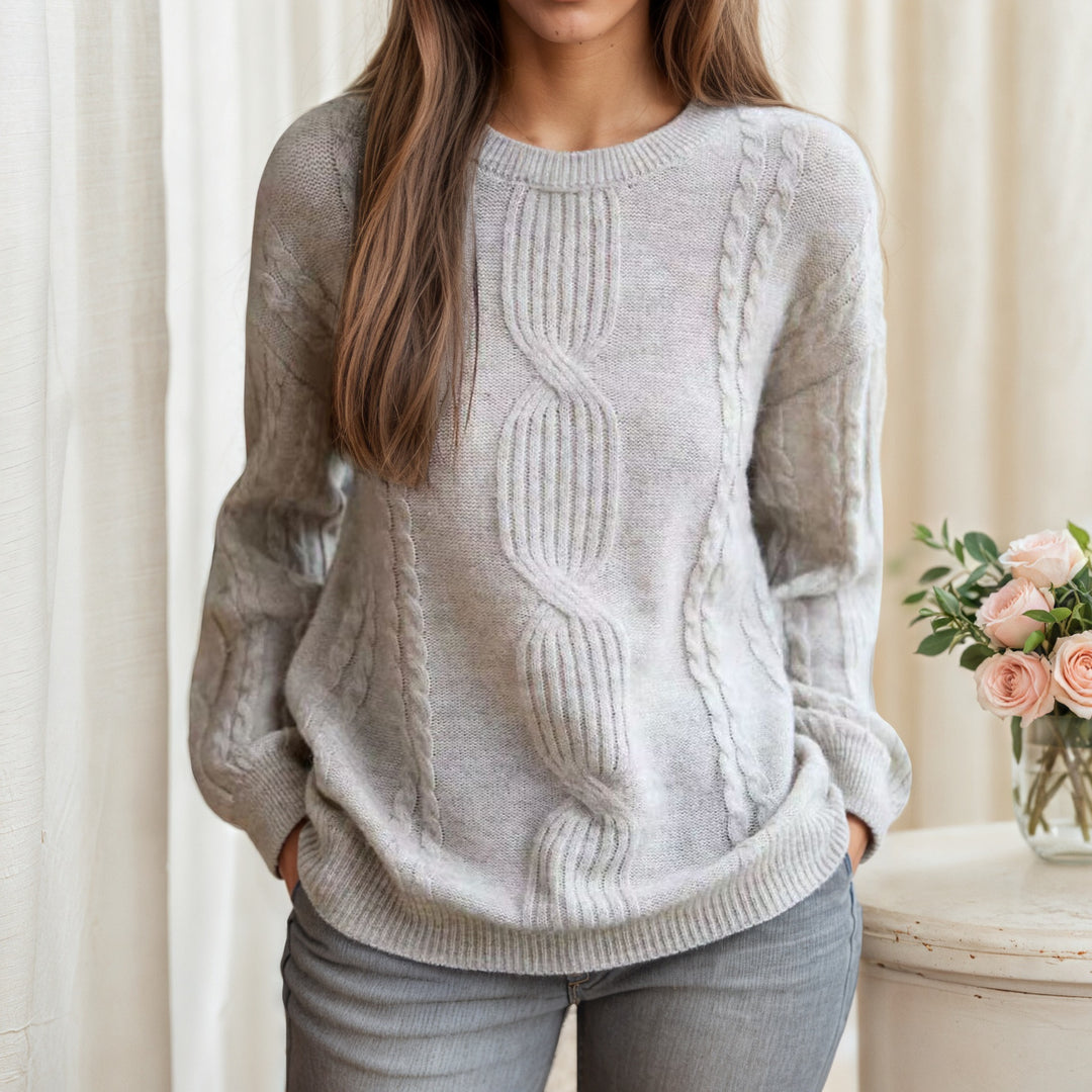 Knitted sweater for women with a textured pattern and a relaxed fit Lune London