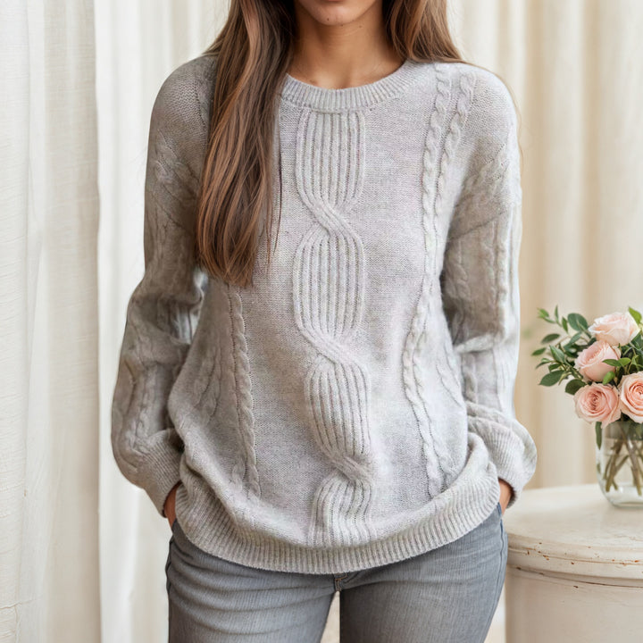 Knitted sweater for women with a textured pattern and a relaxed fit Lune London