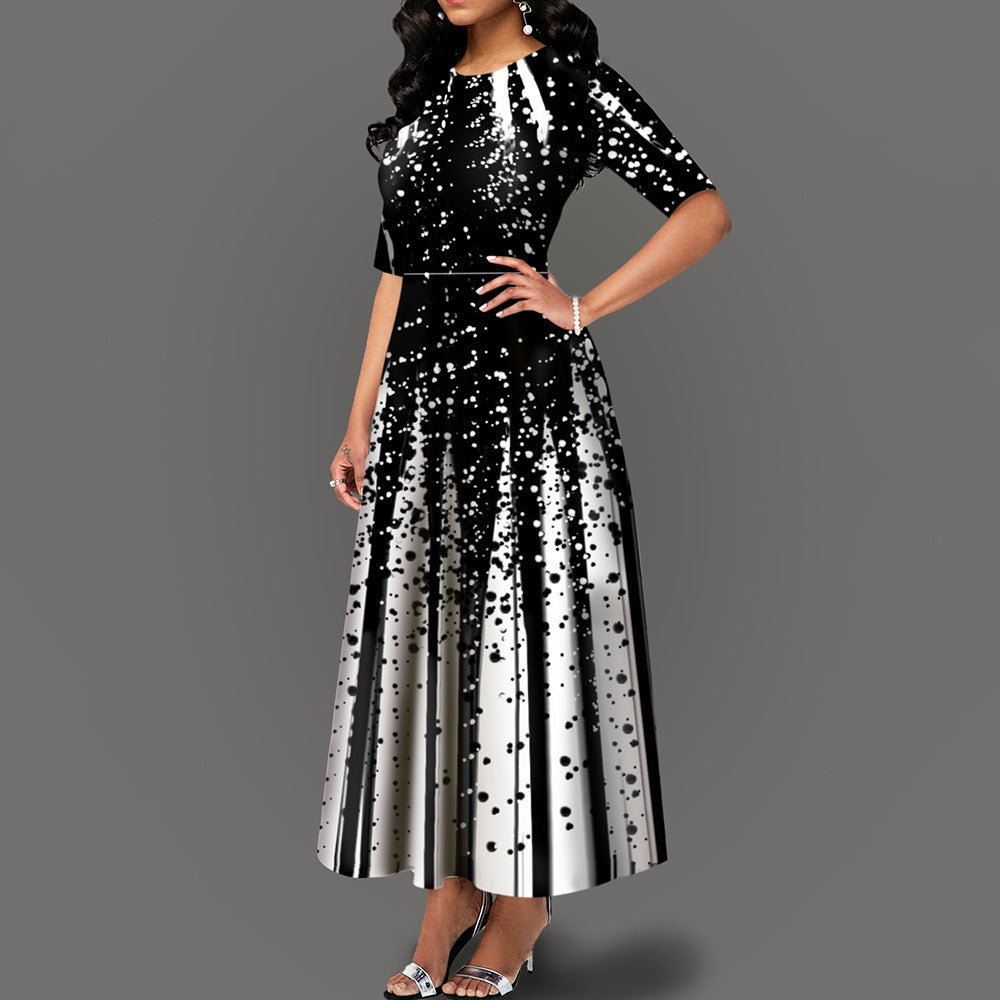 Maxi dress for women with elegant gradient colors Lune London