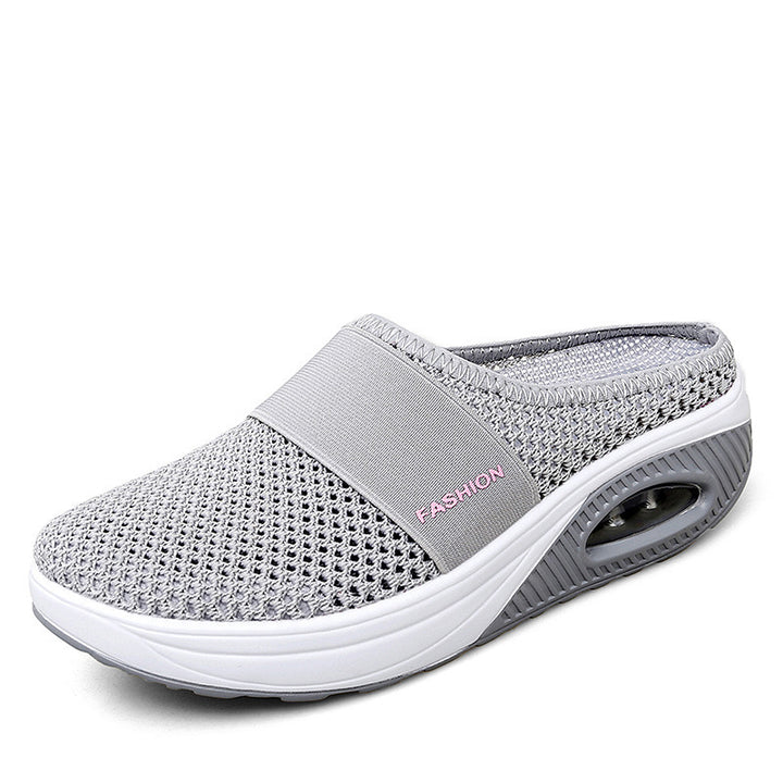 Ladies Comfortable Wellness Sandals with Air Mesh Surface and Cushioning Sole Lune London