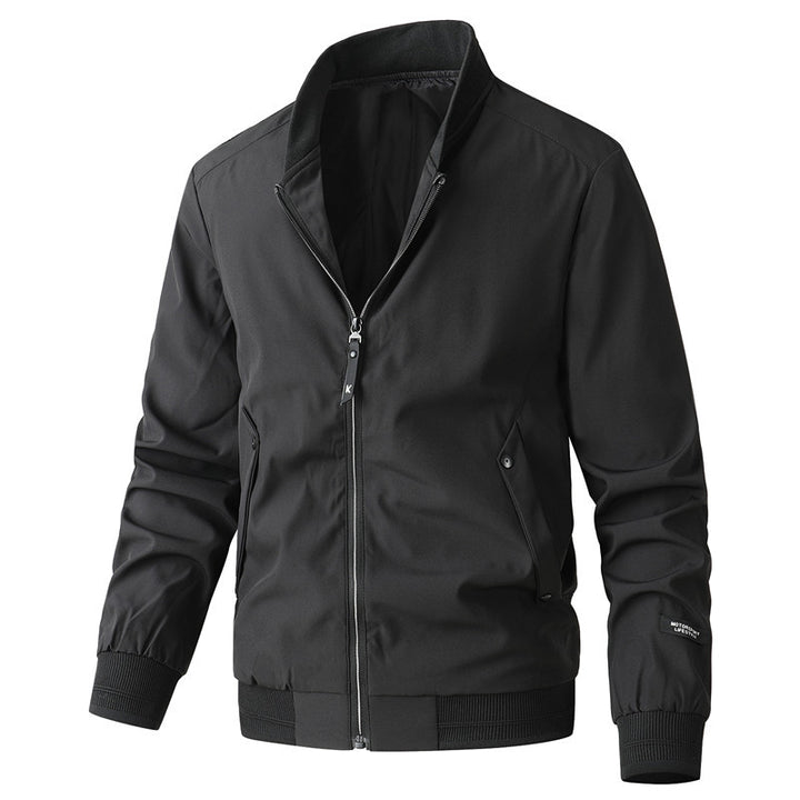 Stylish transitional jacket for men with trendy high collar Lune London