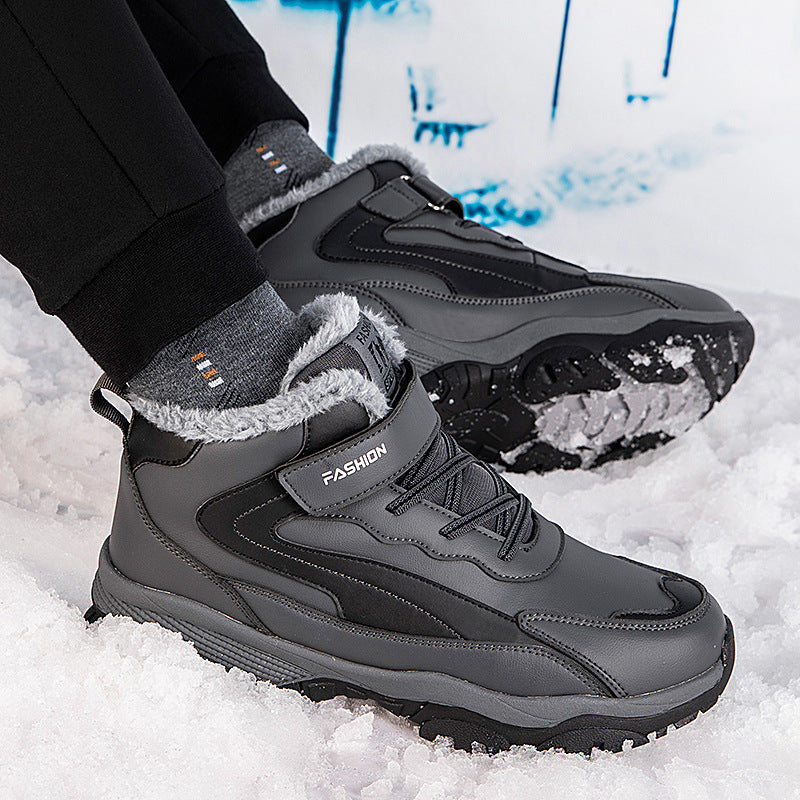 Women Warm Lined Winter Boots with Non-Slip Sole and Adjustable Velcro Closure Lune London