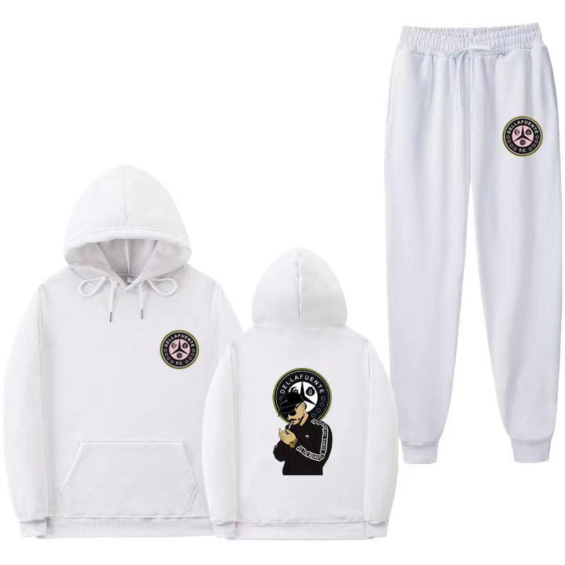 Women's set of hoodie and jogging pants with unique print Lune London