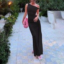 Elegant maxi dress for women with side cutouts and high slit Lune London