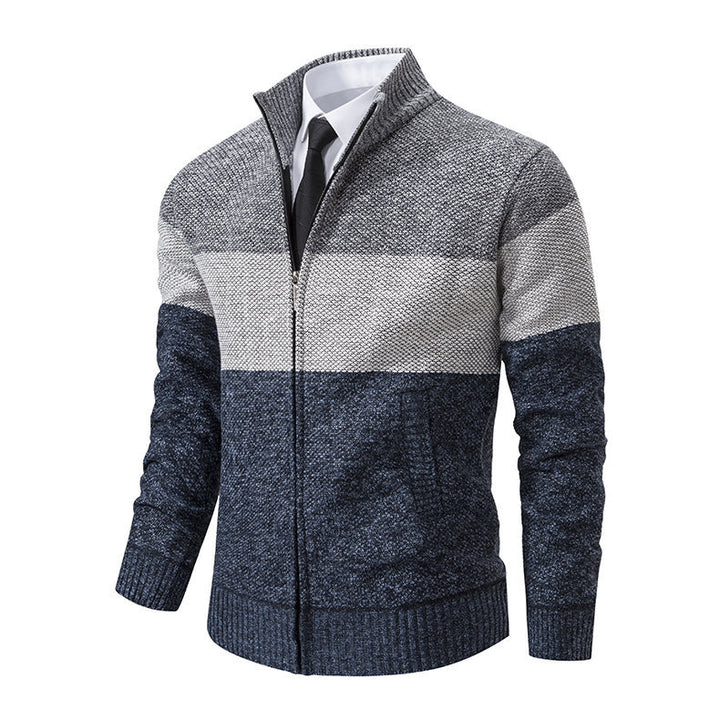 Fashionable men's jacket with high collar and modern zipper Lune London