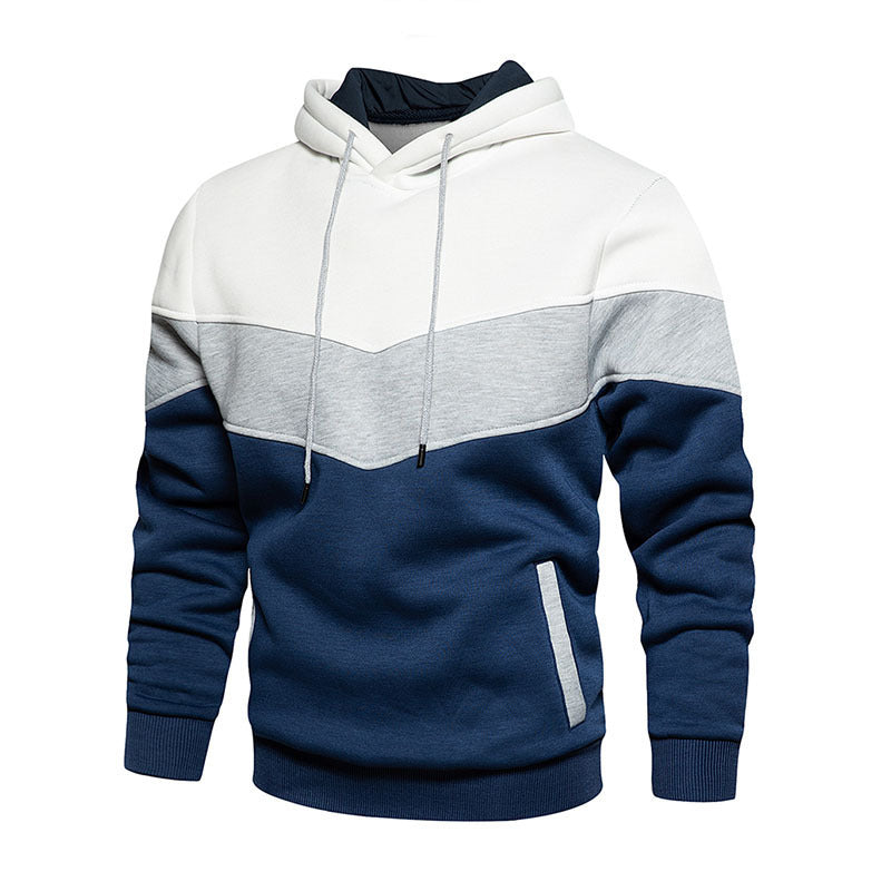 Men's hoodie with contrasting color blocks and a soft lining Lune London