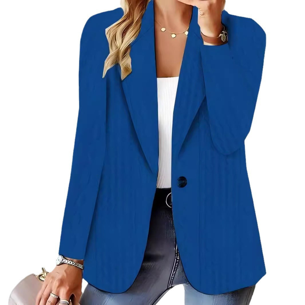 Women Elegant Knit Jacket with Chic and Stylish Derivative Pattern