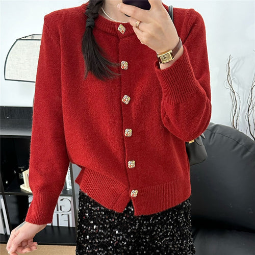 Woman cardigan with colorful button details and an elegant cut Lune London