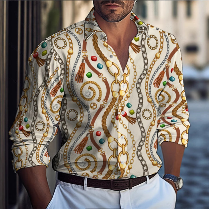 Shirt for men with modern brush pattern Lune London