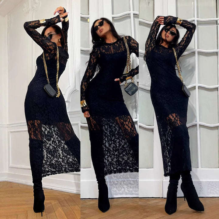 Chic and Stylish Transparent Lace Bodycon Dresses for Women