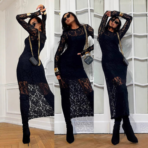 Chic and Stylish Transparent Lace Bodycon Dresses for Women