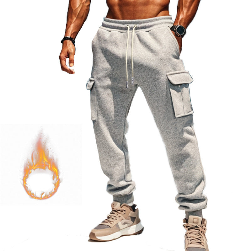 Men's cargo pants made of breathable material with practical side pockets and a stylish drawstring Lune London
