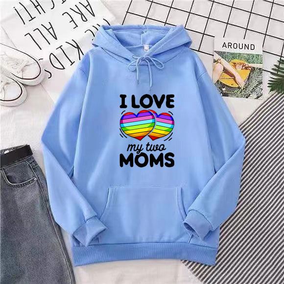 Women's hoodie with colorful heart design Chic & Stil