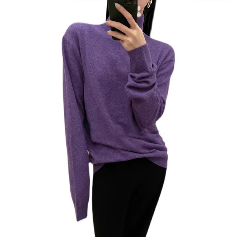 Pull à col roulé pour femmes en laine de haute qualité Chic & Stil