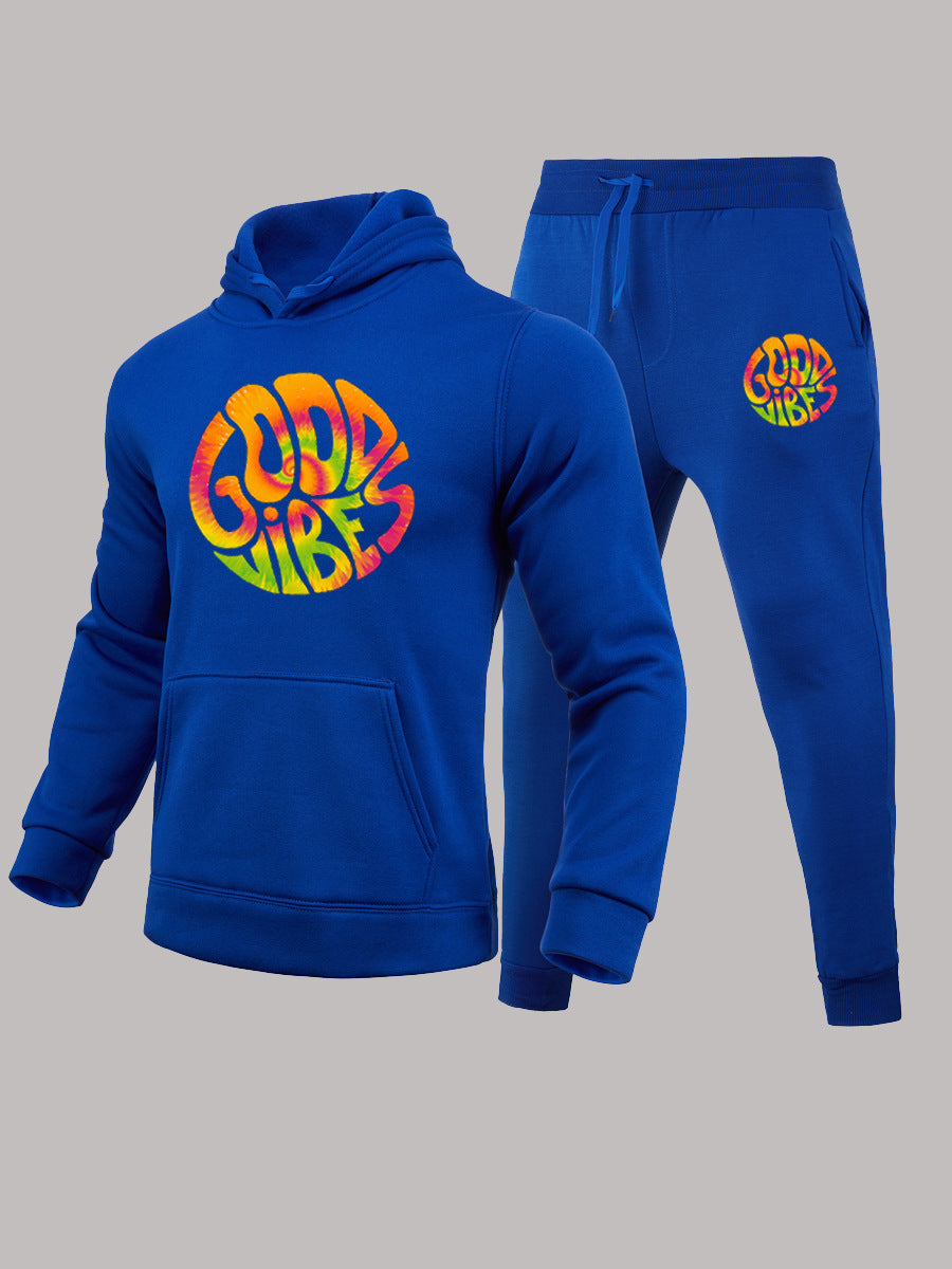 Men's sweatshirt and jogger pants set with colorful graphic design Lune London