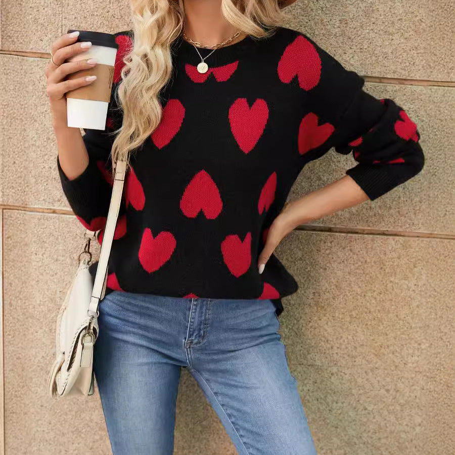 Sweater women with heart pattern Lune London