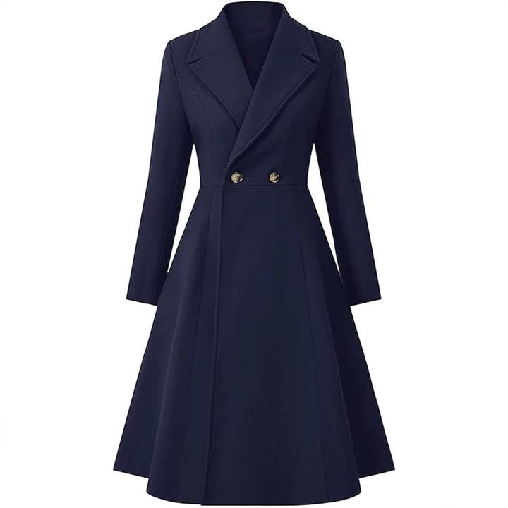 Ladies Elegant Oversized Coat with Double Row of Buttons Lune London