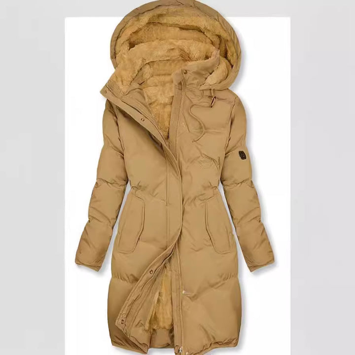 Ladies winter padded parkas with removable hood and soft lining Lune London