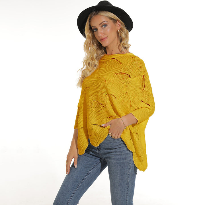 Casual poncho for women in lightweight knits Lune London