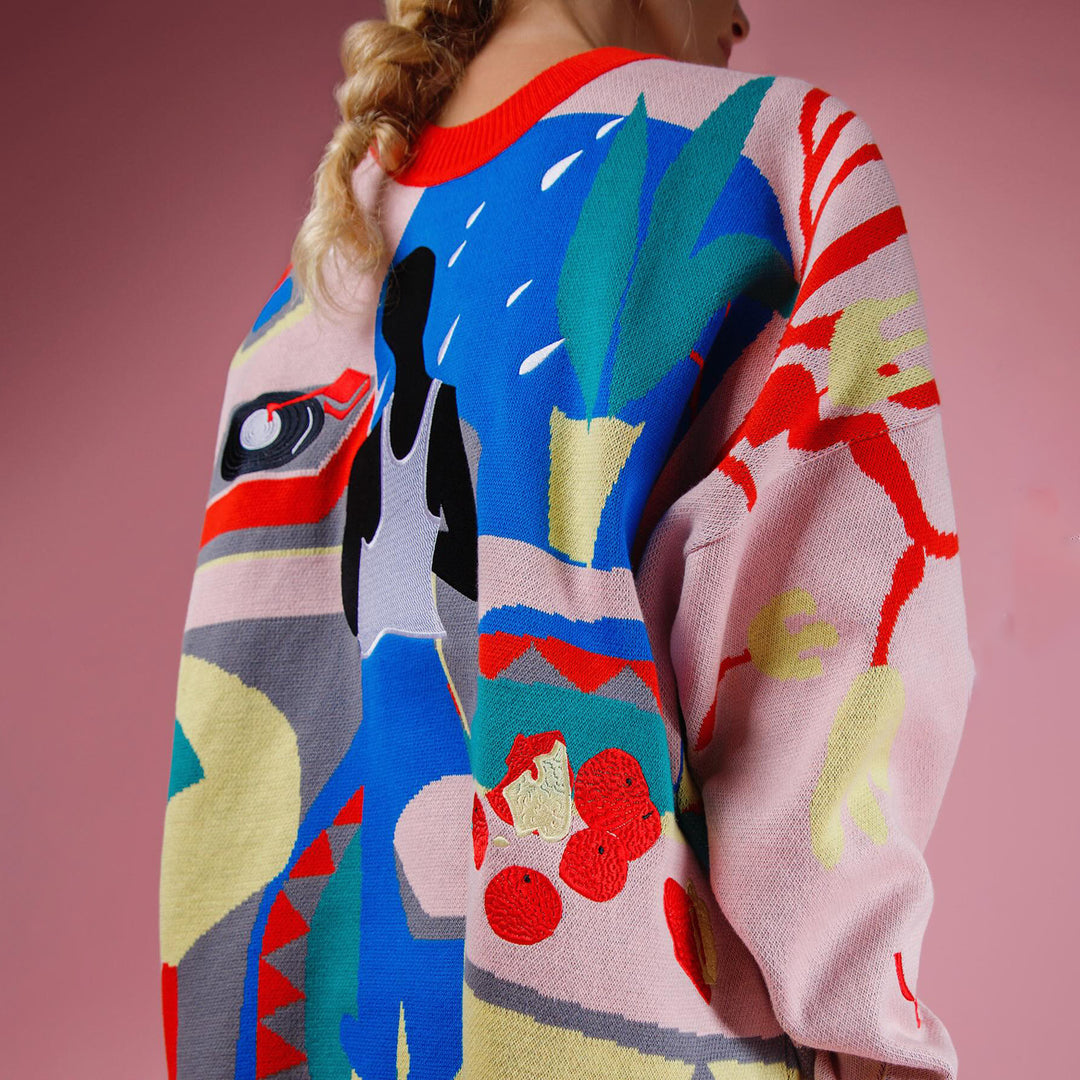 creative sweater for women with unique artistic design Lune London